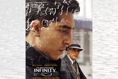 Movie poster for "The Man Who Knew Infinity"
