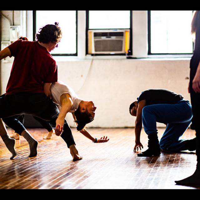 Photo of rehearsing a dance