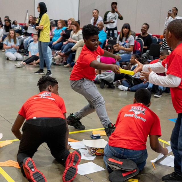 2019 festival attendees engaged in active gameplay