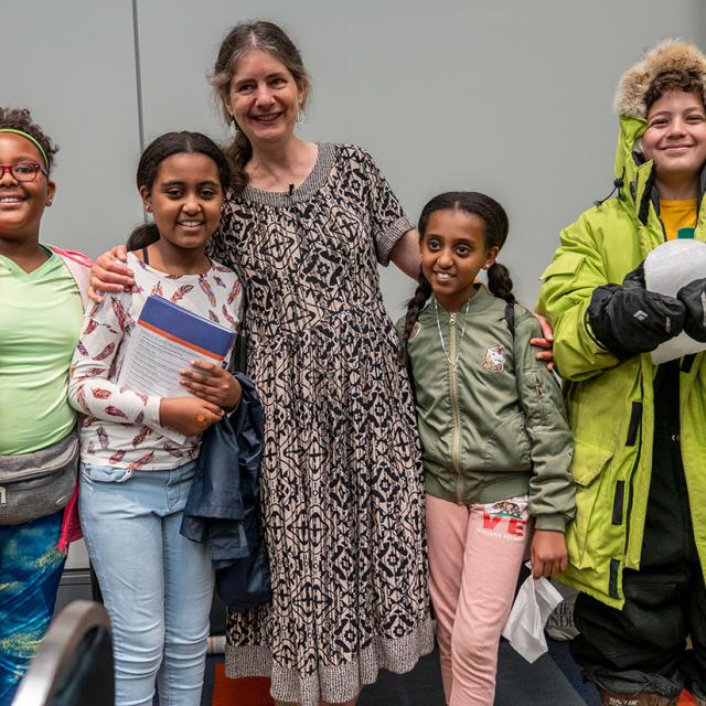 2019 Festival Presenter Mary Lou Zeeman with event attendees